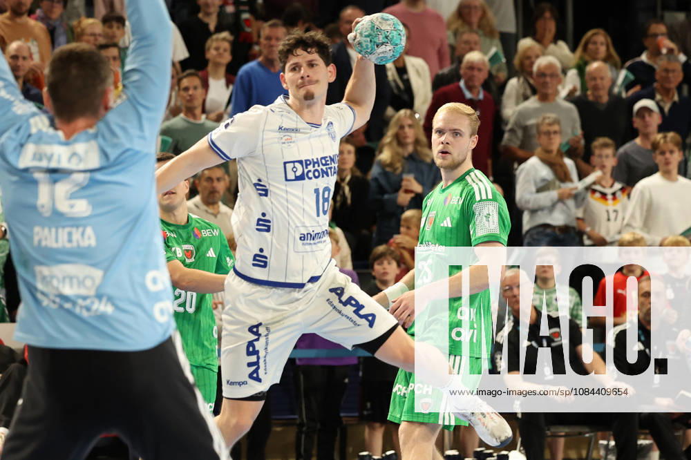 Handball, Opel HBL, Saison 2026 2027, 1.HBL, Füchse Berlin - TBV Lemgo Lippe, Max-Schmeling-Halle: Levin Wanner (TBV Lemgo Lippe, 18) im Angriff Berlin Deutschkand