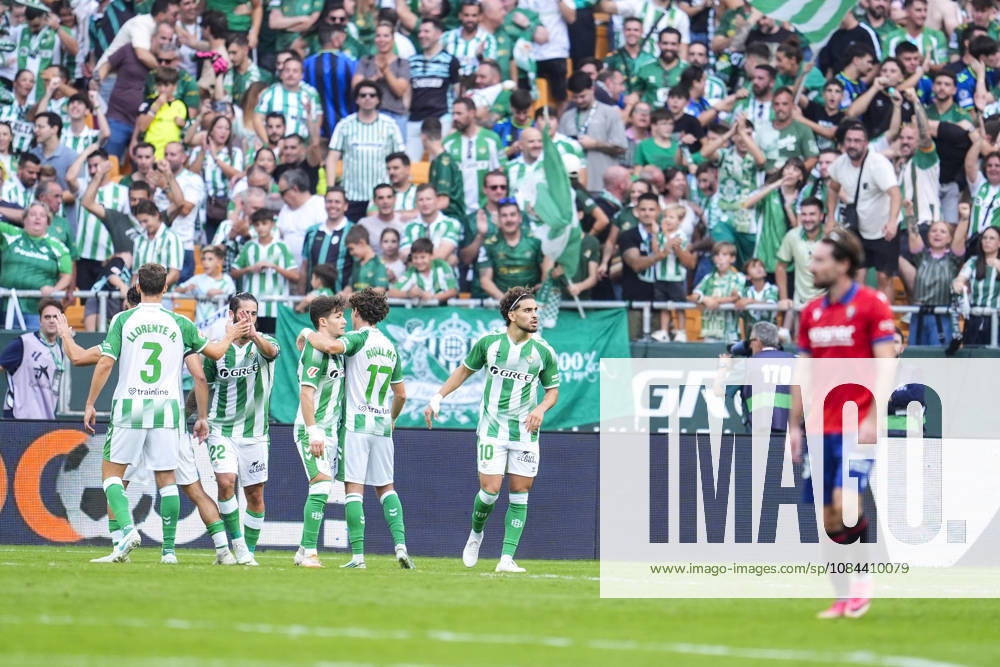 Abde Ezzalzouli of Real Betis Balompie celebrates a goal during the Spanish league, LaLiga EA Sports, football match played between Real Betis and CA Osasuna at La Cartuja stadium on October 11, 2026, in Sevilla, Spain. Real Betis V CA Osasuna - LaLiga EA Sports - ZUMAa181 20261011_zaa_a181_242