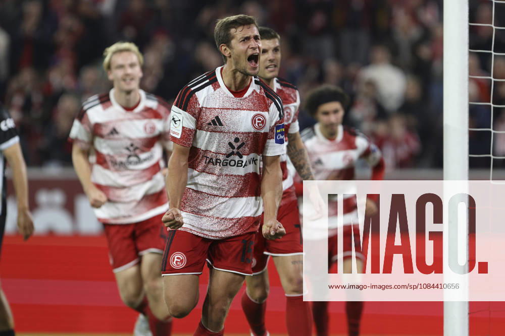 Tim Oberdorf (Fortuna Duesseldorf) Torjubel, jubelt nach seinem Treffer zum 1:0 waehrend des Spiels der 3. Liga zwischen Fortuna Duesseldorf und SC Verl, Merkur Spiel-Arena am 11. October 2026 in Duesseldorf, Deutschland. (Foto von Oliver Kaelke DeFodi Images) +++ Tim Oberdorf (Fortuna Duesseldorf) celebrates after scoring his team s first goal during the 3. Liga match between Fortuna Duesseldorf and SC Verl at Merkur Spiel-Arena on October 11, 2026 in Dusseldorf, Germany. (Photo by Oliver Kaelke DeFodi Images) DFB DFL REGULATIONS PROHIBIT ANY USE OF PHOTOGRAPHS AS IMAGE SEQUENCES AND OR QUASI-VIDEO. (Photo by Oliver Kaelke DeFodi Images) -