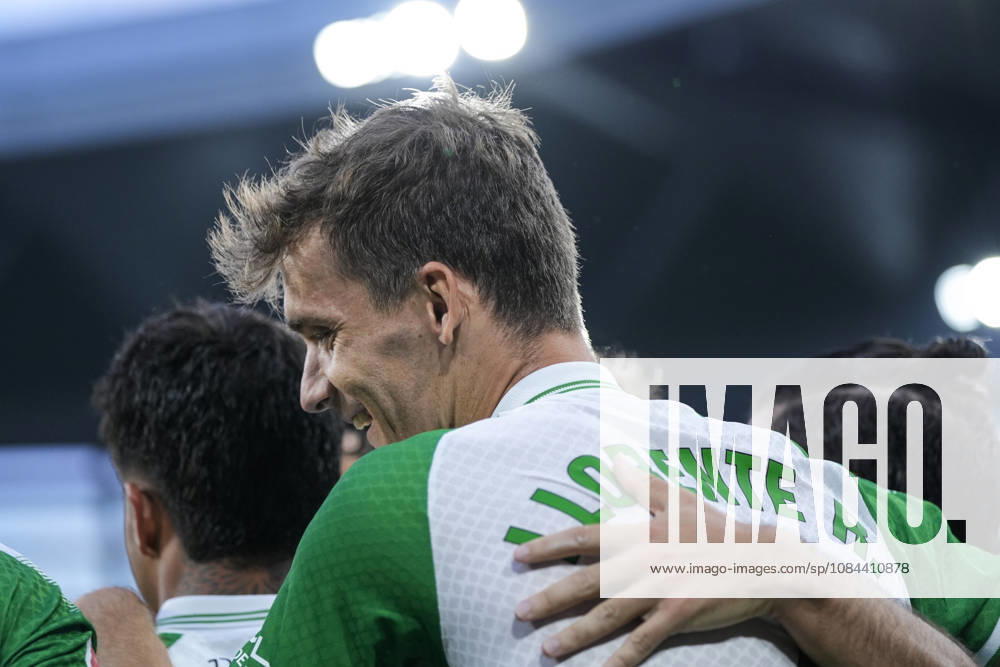 Diego Llorente of Real Betis Balompie celebrates a goal during the Spanish league, LaLiga EA Sports, football match played between Real Betis and CA Osasuna at La Cartuja stadium on October 11, 2026, in Sevilla, Spain. Real Betis V CA Osasuna - LaLiga EA Sports - ZUMAa181 20261011_zaa_a181_277