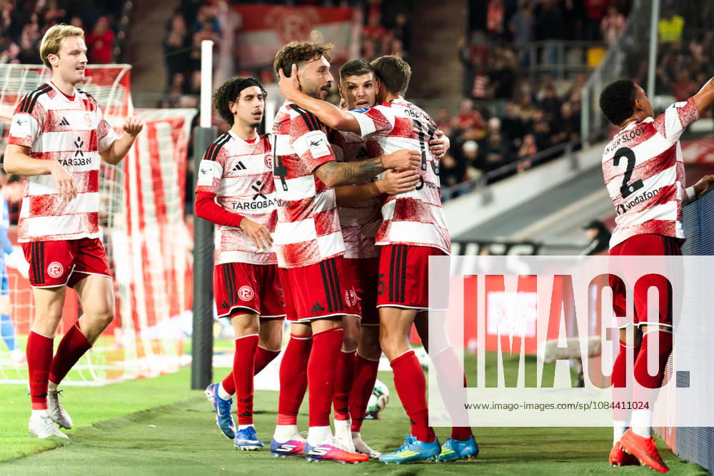Deutschland: 3. Liga 2026 2027 Fortuna Düsseldorf vs. SC Verl 8. Spieltag 12.10.2026 Merkur Spiel-Arena (Nordrhein-Westfalen) Tor zum 1:0 durch Tim Oberdorf (Fortuna Dusseldorf, 15) Jubel Freude Emotionen Torjubel Fabian Schleusener (Fortuna Dusseldorf, 24) Anas Slimani (Fortuna Dusseldorf, 34)