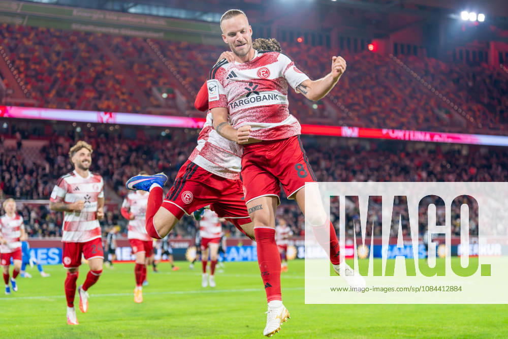 Jorrit Hendrix (Fortuna Düsseldorf, 08) jubelsprung nach dem 2:1 Fortuna Duesseldorf vs. SC Verl, Fussball, 3.Liga, 8.Spieltag, Saison 2026 27, 12.10.2026, DFL REGULATIONS PROHIBIT ANY USE OF PHOTOGRAPHS AS IMAGE SEQUENCES AND OR QUASI-VIDEO, Fortuna Duesseldorf vs. SC Verl, Fussball, 3.Liga, 8.Spieltag, Saison 2026 27, 12.10.2026 Düsseldorf