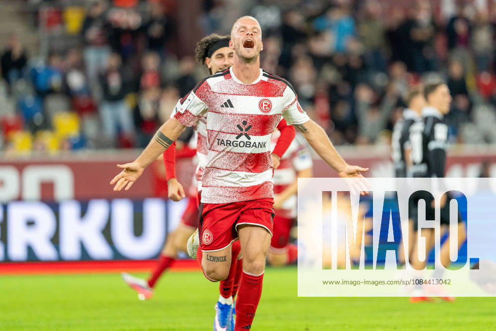 Jorrit Hendrix (Fortuna Düsseldorf, 08) Torschuetze zum 2:1, Torjubel, ausgebreitete Arme Fortuna Duesseldorf vs. SC Verl, Fussball, 3.Liga, 8.Spieltag, Saison 2026 27, 12.10.2026, DFL REGULATIONS PROHIBIT ANY USE OF PHOTOGRAPHS AS IMAGE SEQUENCES AND OR QUASI-VIDEO, Fortuna Duesseldorf vs. SC Verl, Fussball, 3.Liga, 8.Spieltag, Saison 2026 27, 12.10.2026 Düsseldorf