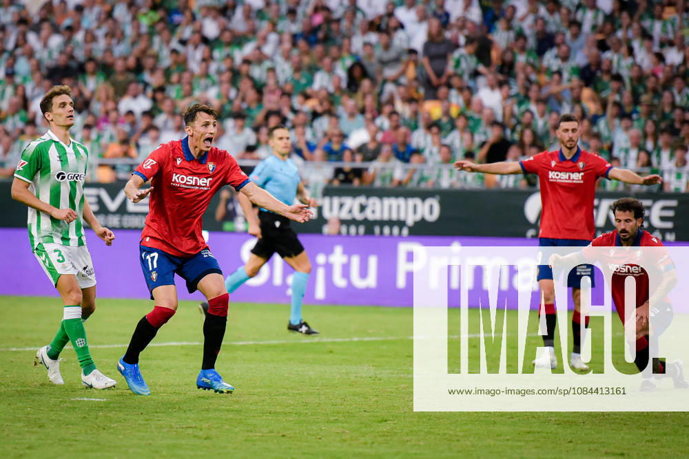 ESP: LaLiga EA Sports Real Betis v CA Osasuna Ante Budimir of Osasuna scores goal during LaLiga EA Sports match between Real Betis v CA Osasuna played at Benito Villamarin Stadium, Seville on October 11 2026 in Spain Spain Soccer
