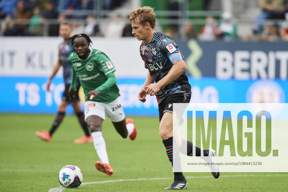 Brack Super League 2026 2027 FC St. Gallen 1879 vs. FC Lausanne St. Gallen, Schweiz St. Gallen, Schweiz, 11. Oktober 2026. Nicolas Cozza während des Brack Super League Spiels FC St. Gallen 1879 gegen FC Lausanne-Sport in St. Gallen.