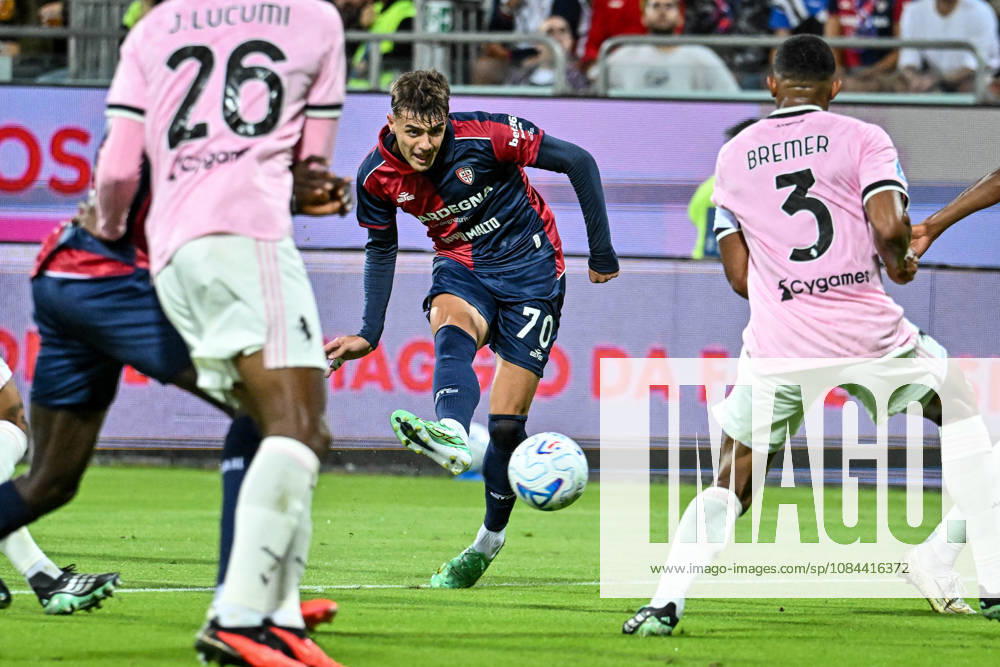 IPA89566255 - Daniel Maldini of Cagliari Calcio during the Cagliari Calcio vs. Juventus FC Italian Serie A soccer match in Cagliari, Italy, on October 11, 2026