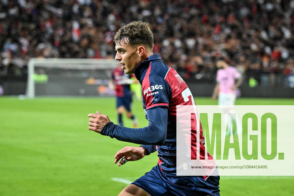 IPA89566283 - Daniel Maldini of Cagliari Calcio, Exultation, Joy, Celebration After Scoring a Goal, During the Cagliari Calcio vs. Juventus FC Italian Serie A Soccer Match in Cagliari, Italy
