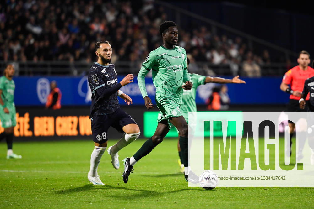 ESTAC Troyes v Olympique de Marseille - Ligue 1 McDonald s 2026 2027 Amine GOUIRI of Marseille and Mouhamed DIOP of Troyes during Ligue 1 McDonald s match between Troyes and Marseille at Stade de l Aube on October 11, 2026 in Troyes, France. Troyes France