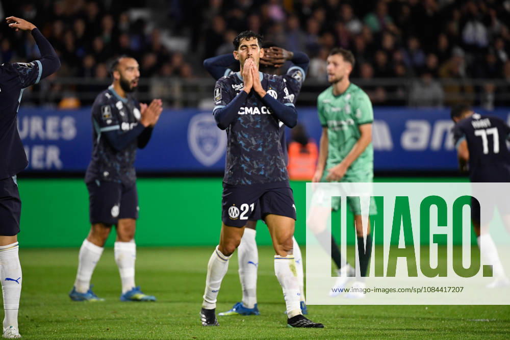 ESTAC Troyes v Olympique de Marseille - Ligue 1 McDonald s 2026 2027 Nayef AGUERD of Olympique de Marseille during Ligue 1 McDonald s match between Troyes and Marseille at Stade de l Aube on October 11, 2026 in Troyes, France. Troyes France
