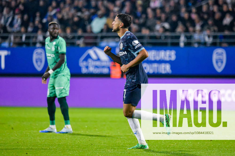 Joie des joueurs de lOM apràs le but de Amine Harit (OM)
