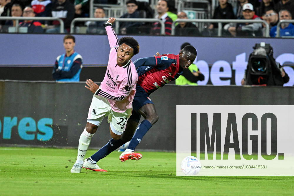 IPA89567076 - Weston McKennie of Juventus FC and Paul Mendy of Cagliari Calcio during the Cagliari Calcio vs. Juventus FC Italian Serie A soccer match in Cagliari, Italy, on October 11, 2026