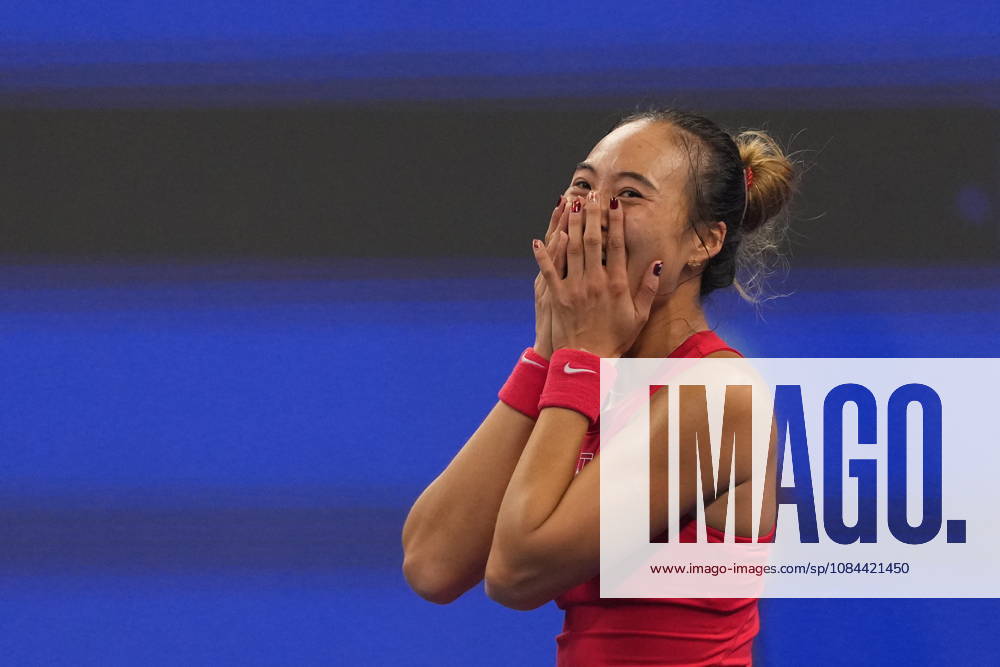 (261011) -- BEIJING, Oct. 11, 2026 -- Zheng Qinwen reacts after the women s singles final between Zheng Qinwen of China and Mirra Andreeva of Russia at 2026 China Open tennis tournament in Beijing, China, Oct. 11, 2026. ) (SP)CHINA-BEIJING-TENNIS-CHINA OPEN-WOMEN S SINGLES-FINAL (CN) SunxFei