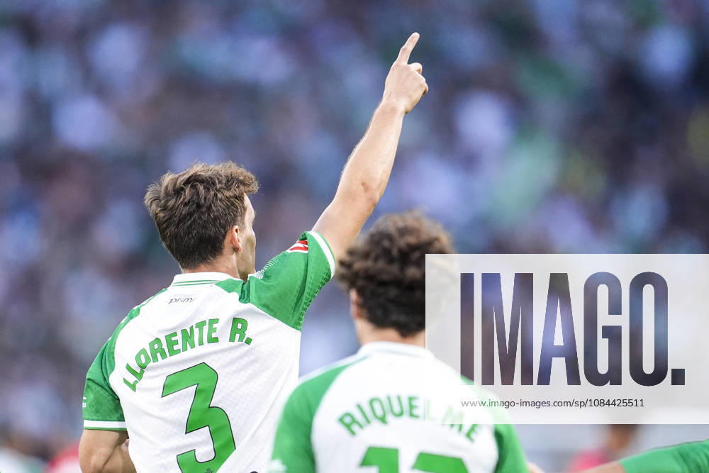 Diego Llorente of Real Betis Balompie celebrates a goal during the Spanish league, LaLiga EA Sports, football match played between Real Betis and CA Osasuna at La Cartuja stadium on October 11, 2026, in Sevilla, Spain. Sevilla Spain - ZUMAa181 20261011_zaa_a181_279