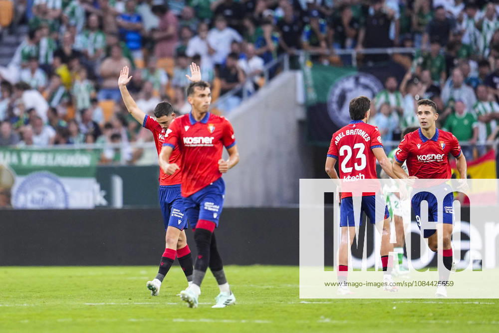 Raul Garcia of CA Osasuna celebrates a goal during the Spanish league, LaLiga EA Sports, football match played between Real Betis and CA Osasuna at La Cartuja stadium on October 11, 2026, in Sevilla, Spain. Sevilla Spain - ZUMAa181 20261011_zaa_a181_284
