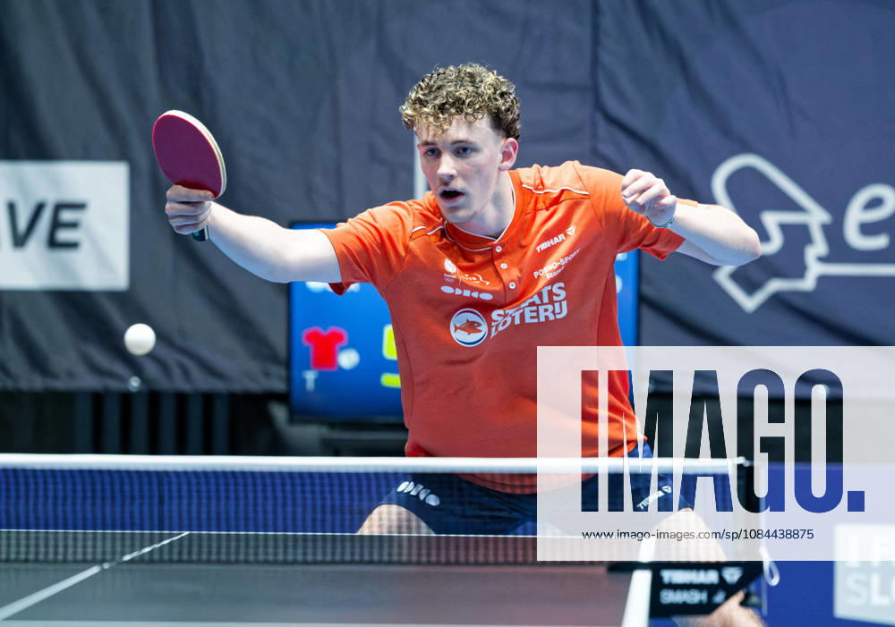 Ivan Kahn Netherlands (foto-ms1453) at the 2026 European Table tennis, Tischtennis Championships in Ljubljana LJUBLJANA, SLOVENIA - 12 OCTOBER 2026: Ivan Kahn Netherlands (foto-ms1453) in action at the European Table Tennis Championships in Stozice Arena, Ljubljana, Slovenia (Photo by Manfred Schillings) Ljubljana Stozice Arena Lisbon Slovenia