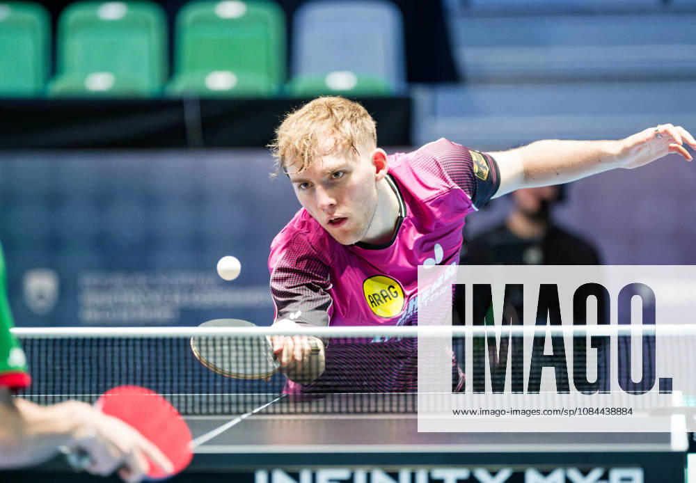 Wim Verdonschot BV Borussia Dortmund Germany (foto-ms1408) at the 2026 European Table tennis, Tischtennis Championships in Ljubljana LJUBLJANA, SLOVENIA - 12 OCTOBER 2026: Wim Verdonschot BV Borussia Dortmund Germany (foto-ms1408) in action at the European Table Tennis Championships in Stozice Arena, Ljubljana, Slovenia (Photo by Manfred Schillings) Ljubljana Stozice Arena Lisbon Slovenia