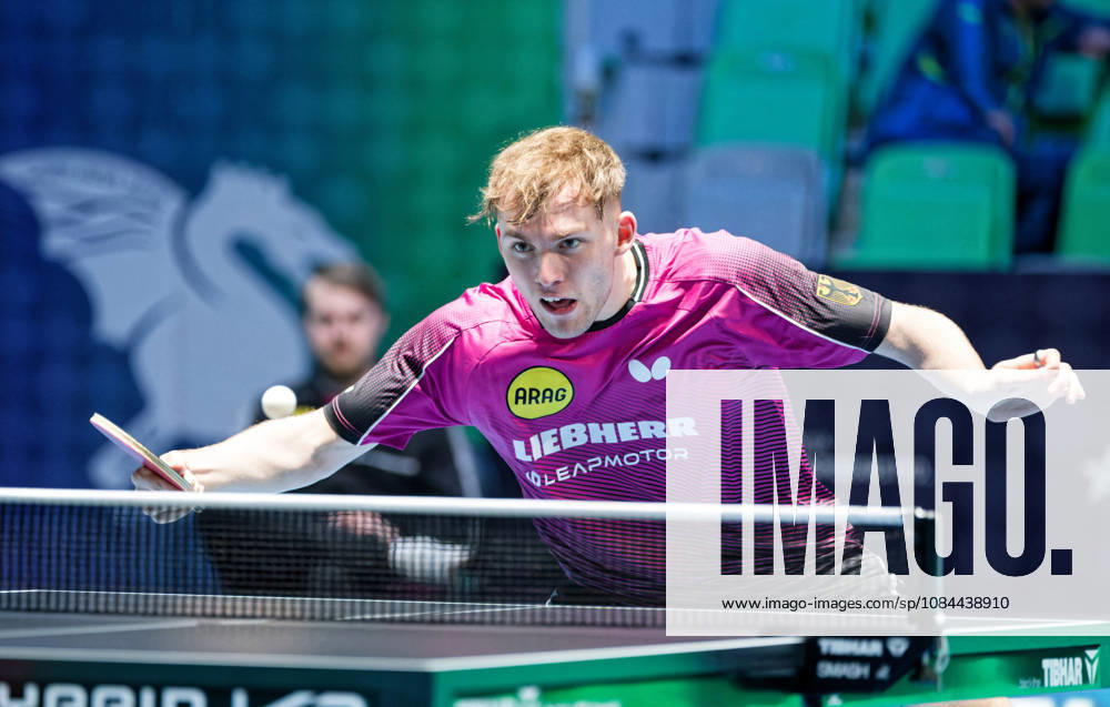 Wim Verdonschot BV Borussia Dortmund Germany (foto-ms1421) at the 2026 European Table tennis, Tischtennis Championships in Ljubljana LJUBLJANA, SLOVENIA - 12 OCTOBER 2026: Wim Verdonschot BV Borussia Dortmund Germany (foto-ms1421) in action at the European Table Tennis Championships in Stozice Arena, Ljubljana, Slovenia (Photo by Manfred Schillings) Ljubljana Stozice Arena Lisbon Slovenia