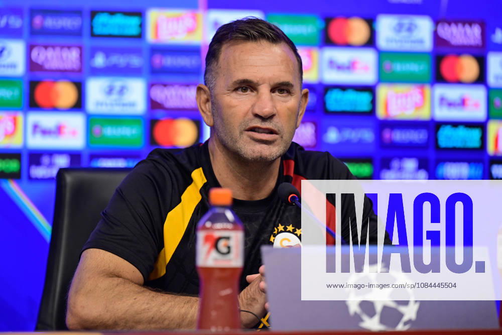Ahead of Galatasaray v Barcelona - UEFA Champions League ISTANBUL, TURKIYE - OCTOBER 12: Galatasaray head coach Okan Buruk speaks during a press conference, PK, Pressekonferenz at the Kemerburgaz Metin Oktay Training Facilities in Istanbul, Turkiye, on October 12, 2026, ahead of the UEFA Champions League Matchday 2 clash between Galatasaray and Barcelona. Cem Tekkesinoglu Anadolu Istanbul Turkey. Editorial use only. Please get in touch for any other usage.
