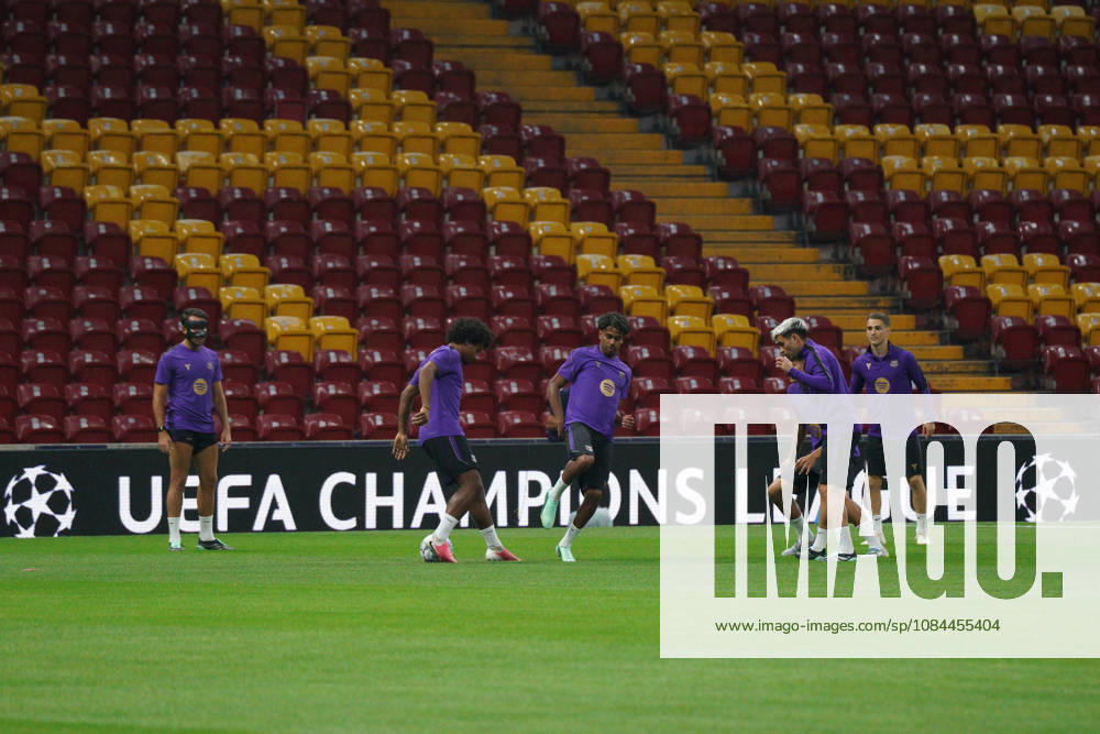 Eric Garcia (L-1), Karim Adeyemi (L-2), Lamine Yamal (L-3), Pedri (L-4) during the training day of FC Barcelona, Barca ahead the UEFA Champions League second round, football match against Galatasaray at RAMS Park Stadium in Istanbul, Turkey on October 12, 2026. Sariyer Turkey - ZUMAu194 20261012_zip_u194_014