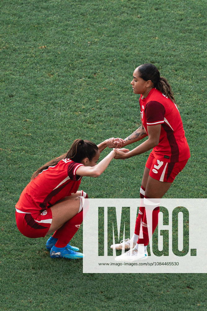 Toronto, Ontario, Toronto: Olivia Smith 9 of Canada in action during International Women Soccer Friendly between Canada and Denmark at BMO Field, Toronto on October 12, 2026. Toronto Toronto - ZUMAn333 20261012_znp_n333_001
