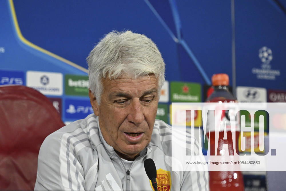 SOCCER - UEFA Champions League - AS Roma - press conference, PK, Pressekonferenz Photo by IPA ABACAPRESS.COM89631957 - Gian Piero Gasperini, head coach of AS Roma, during the 2026–2027 UEFA Champions League match between AS Roma and Real Madrid, at the press conference and pre-match training session at the Trigoria Training Center on October 13, 2026, in Rome, Rome. During the AS Roma press conference for the UEFA Champions League soccer match in Rome, Italy, on October 13, 2026 Roma Italy