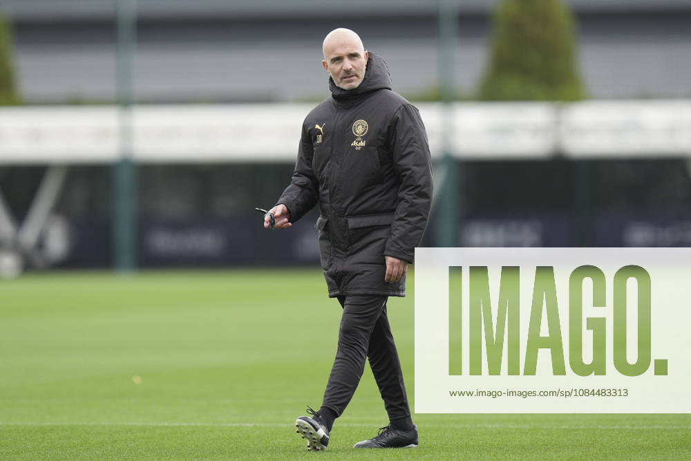 Manchester City Training, Champions League Manchester City manager Enzo Maresca heads out onto the pitches before the training session ahead of UEFA Champions League matchday 2 vs Paris Saint-Germain, Manchester City at Joie Stadium, Etihad Campus, Manchester, England on 13 October 2026 Credit: Steve Flynn Every Second Media Editorial use only. All images are copyright Every Second Media Limited. No images may be reproduced without prior permission.