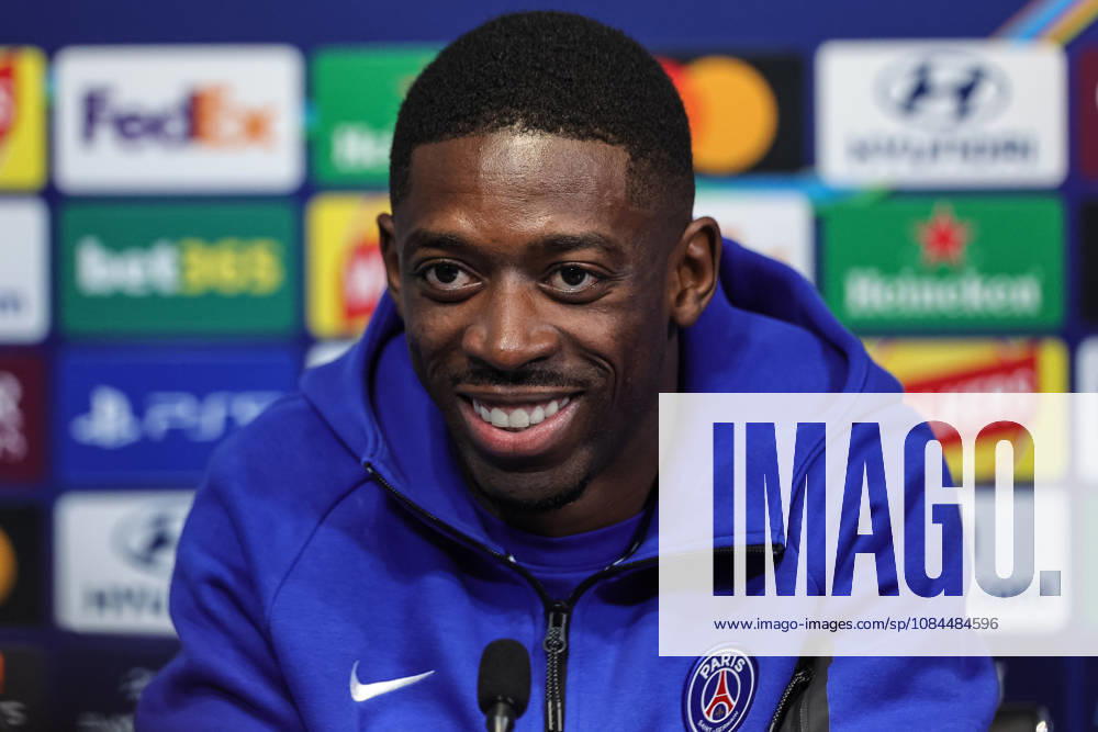 UEFA Champions League press conference, PK, Pressekonferenz and open training Matchday 2 of 8 Manchester City v Paris Saint-Germain Ousmane Dembele of Paris Saint-Germain speaks during the UEFA Champions League press conference and open training Matchday 2 of 8 Manchester City vs Paris Saint-Germain at City Football Academy, Manchester, United Kingdom on 13 October 2026 (Photo by Mark Cosgrove News Images) Manchester City Football Academy Greater Manchester United, ManU Kingdom