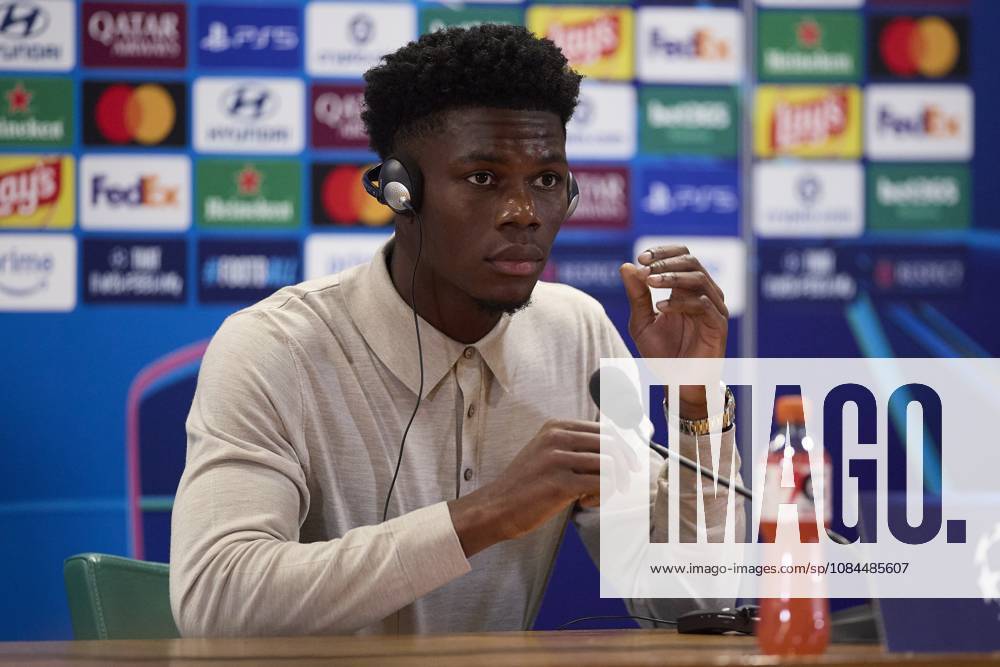 Aurelien Tchouameni (Real Madrid CF) attends a press conference, PK, Pressekonferenz on the eve of the UEFA Champions League 2026 2027 match between AS Roma and Real Madrid CF..Real Madrid CF is holding its pre-match press conference ahead of its second UEFA Champions League game. UEFA Champions League 2026 2027 - Real Madrid CF Press Conference In Rome, Italy - 13 Oct 2026 - ZUMAs197 20261013_aaa_s197_134
