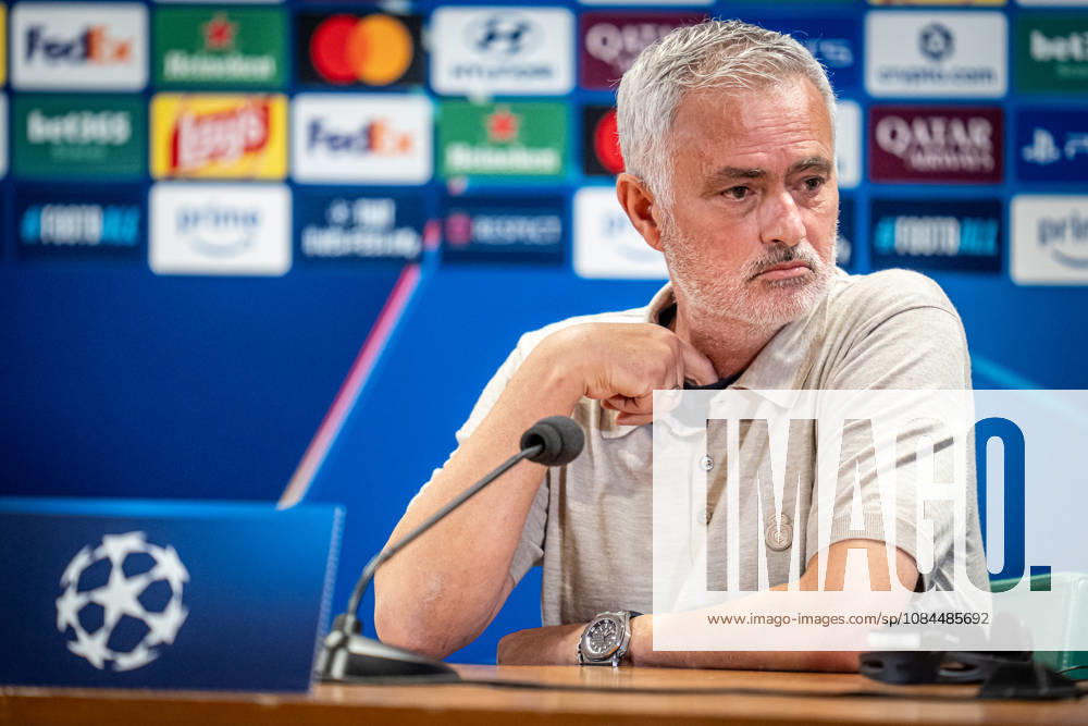 Real Madrid C.F. Training Session And press conference, PK, Pressekonferenz - UEFA Champions League 2026 27 League Phase MD2 Jose Mourinho Head Coach of Real Madrid CF looks on during the press conference on day ahead of the UEFA Champions League 2026 27 League Phase MD2 at at Olympic Stadium on October 13, 2026 in Rome, Italy Rome Olympic Stadium Lazio Italy