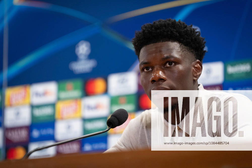 Real Madrid C.F. Training Session And press conference, PK, Pressekonferenz - UEFA Champions League 2026 27 League Phase MD2 Aurelien Tchouameni of Real Madrid CF speaks to the media during the press conference on day ahead of the UEFA Champions League 2026 27 League Phase MD2 at at Olympic Stadium on October 13, 2026 in Rome, Italy Rome Olympic Stadium Lazio Italy