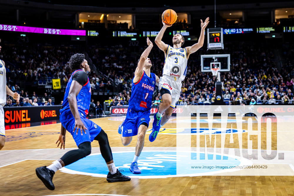 Basketball Berlin 13.10.2026 Saison 2026 2027 FIBA BCL Regular Season Group G Basketball Championsleague Alba Berlin - Igokea m:tel Aleksandrovac Jordan Ford (Alba Berlin, No.03) Lazar Stefanovic (Igokea, No.01)