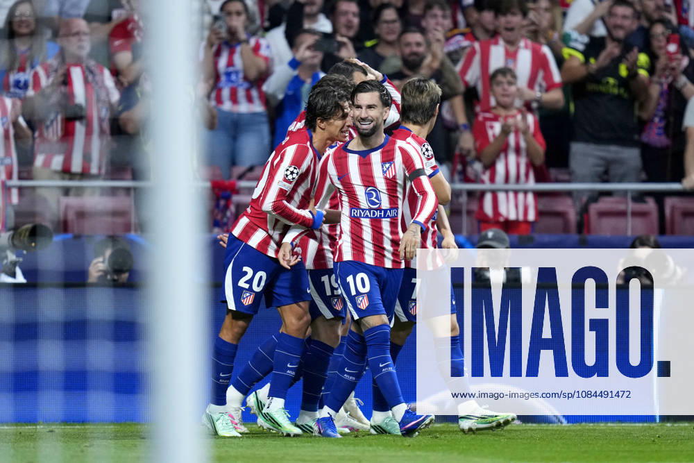 ESP: Atletico de Madrid v Manchester United, ManU FC. UEFA Champions League. Matchday 2. Pablo Barrios of Atletico de Madrid celebrates the 1-0 during the UEFA Champions League match between Atletico de Madrid and Manchester United FC played at Riyadh Metropolitano Stadium on 13 Oct 2026 in Barcelona, Spain. kpng