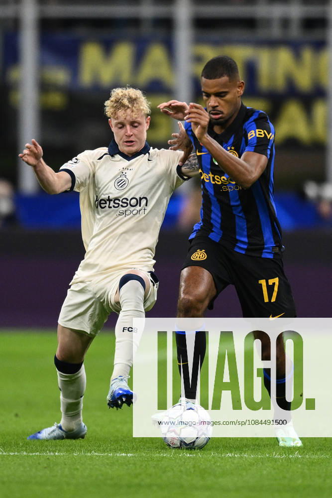 Ec Milano 13 10 2026 - Champions League Inter-Brugge foto Emanuele Comincini Image nella foto: Andy Diouf-Joaquin Seys