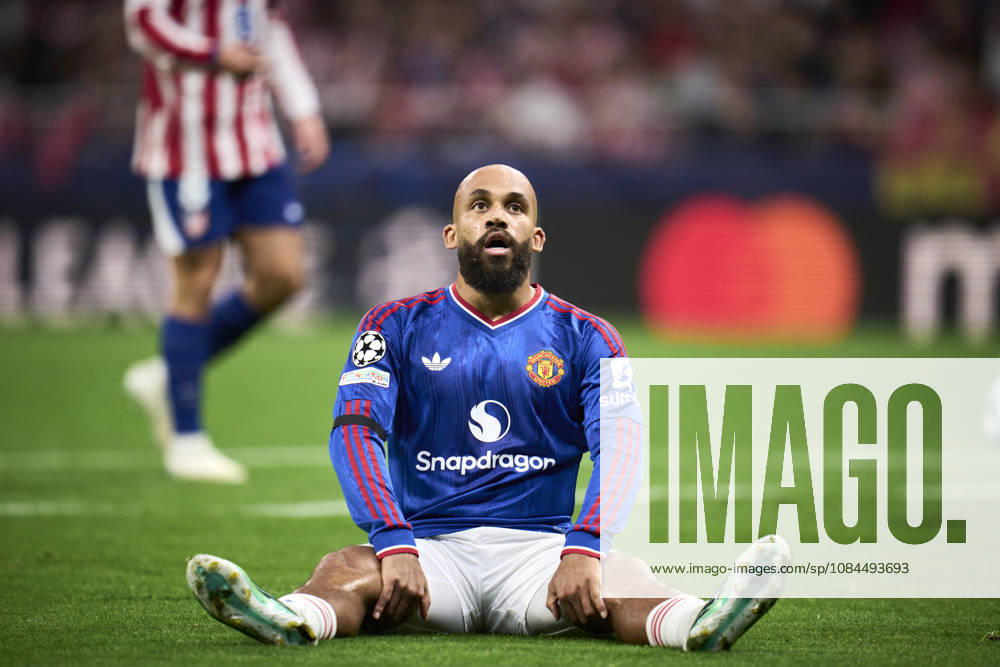 Bryan Mbeumo of Manchester United, ManU gestures during the UEFA Champions League 2026 27 League Phase MD2 match between Atletico de Madrid and Manchester United at Estadio Metropolitano on October 13, 2026 in Madrid, Spain. Atletico De Madrid V Manchester United - UEFA Champions League 2026 27 League Phase MD2 - ZUMAa181 20261013_zaa_a181_039