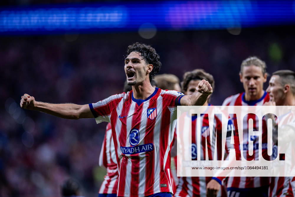 Atletico de Madrid vs Manchester United, ManU - UEFA Champions League - 13 10 2025 Johnny Cardoso of Atletico de Madrid celebrates his goal during the UEFA Champions League match between Atletico de Madrid and Manchester United at Riyadh Air Metropolitano on October 13, 2026 in Madrid, Spain. Madrid Spain