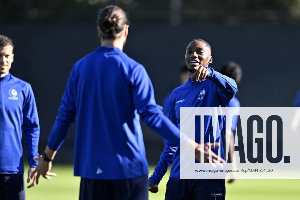 KAA Gent v AGF Aarhus - UEFA Conference League Media Activities 14 10 2026 GENT, BELGIUM - OCTOBER 14 : Balikwisha Michel-Ange forward of KAA Gent pictured during a training session ahead of the UEFA Conference League 2026 27 League Phase matchday 1 match between KAA Gent and AGF Aarhus on October 14, 2026 in Gent, Belgium, 14 10 2026 Gent Belgium