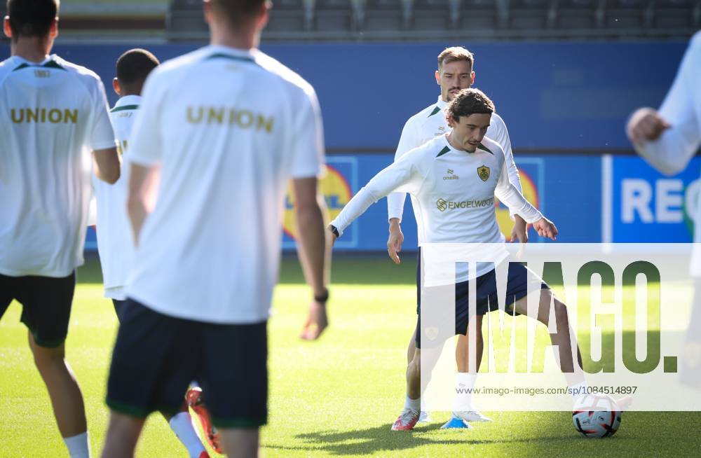 Union s Kamiel Van De Perre pictured during a training session of Belgian soccer team Royale Union Saint-Gilloise, Wednesday 14 October 2026 in Leuven. The team is preparing for the 2nd match of the UEFA Europa League league phase against Spanish Real Sociedad tomorrow. VIRGINIExLEFOUR x189778634x