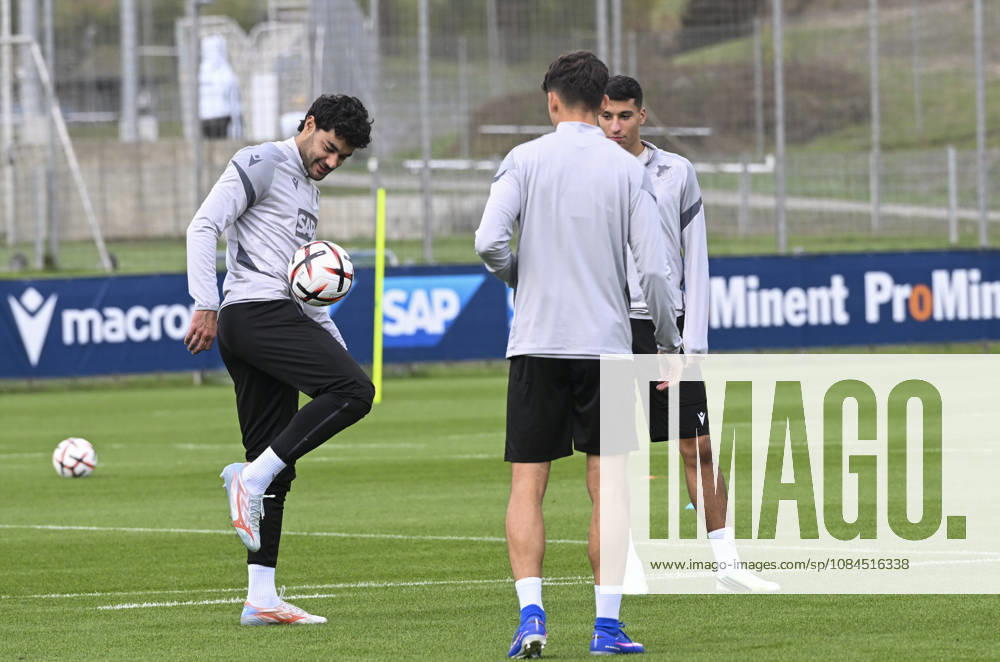 Hoffenheim complete preparations for UEFA Europa League clash with Besiktas SINSHEIM, GERMANY - OCTOBER 14: Ozan Kabak (L) of Hoffenheim takes part in a training session at the club s facilities under head coach Christian Ilzer ahead of their UEFA Europa League Matchday 2 game against Besiktas in Sinsheim, Germany, on October 14, 2026. Halil Sagirkaya Anadolu Sinsheim Germany. Editorial use only. Please get in touch for any other usage.
