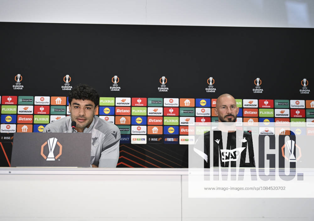 Hoffenheim s press conference, PK, Pressekonferenz ahead of Besiktas match SINSHEIM, GERMANY - OCTOBER 14: Hoffenheim head coach Christian Ilzer, right, and defender Ozan Kabak speak during a press conference ahead of their UEFA Europa League Week 2 match against Besiktas, on October 14, 2026 in Sinsheim, Germany Halil Sagirkaya Anadolu Sinsheim Germany. Editorial use only. Please get in touch for any other usage.
