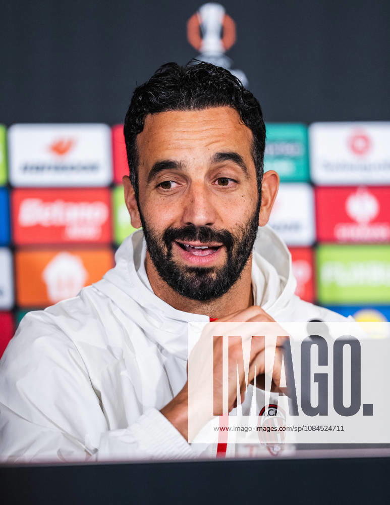 SOCCER - UEFA EL, RBS vs Milan SALZBURG,AUSTRIA,14.OCT.26 - SOCCER - UEFA Europa League, Red Bull Salzburg vs AC Milan, preview, press conference, PK, Pressekonferenz Milan. Image shows head coach Ruben Amorin (Milan). GEPAxpictures Arellano