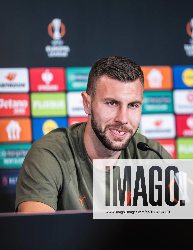 SOCCER - UEFA EL, RBS vs Milan SALZBURG,AUSTRIA,14.OCT.26 - SOCCER - UEFA Europa League, Red Bull Salzburg vs AC Milan, preview, press conference, PK, Pressekonferenz Milan. Image shows Strahinja Pavlovic (Milan). GEPAxpictures Arellano