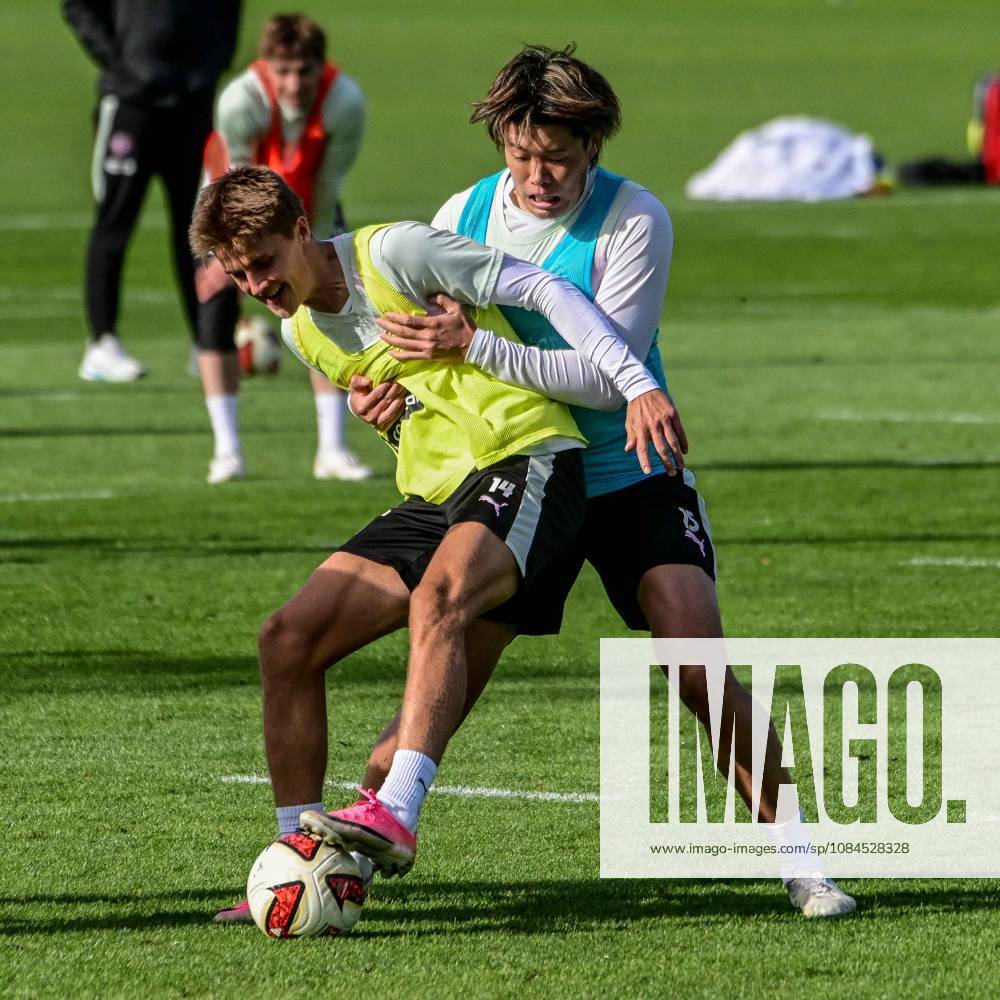 Ahlstrand Erik Tomoya Ando ( Pauli ) Deutschland , Hamburg , Trainingsgelände an der Kollaustrasse , Fussball , 2. Bundesliga , FC St Pauli