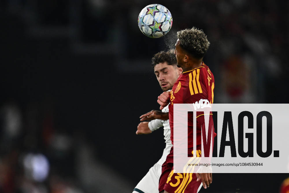 As Roma 14 10 2026 - Champions League Roma-Real Madrid foto Antonello Sammarco Image nella foto: Wesley-Federico Valverde