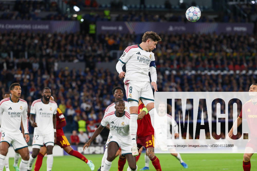 Federico Valverde of Real Madrid during the Champions League football match between AS Roma and FC Real Madrid at the Stadio Olimpico in Rome on October 14, 2026.Pictured: Roma Italy - ZUMAs236 20261014_aap_s236_039