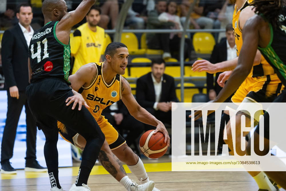 Croatia, Split, 14.10.2026. KK Split basketball hall. Basketball match FIBA ‹‹Europe Cup, KK Split - BC Trepca. In the photo: Nick Johnson and Kenneth Hasbrouck. Photo: Tom Dubravec CROPIX Split CROATIA