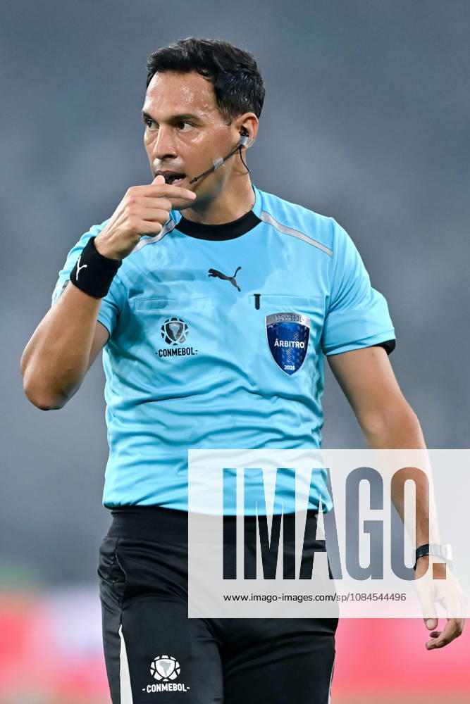 The Referee Facundo Tello looks on during the Copa CONMEBOL Libertadores 2026 match between Fluminense and Palmeiras at Maracana on October 14, 2026 in Rio de Janeiro, Brazil (Photo by Nayra Halm Sports Press Photo SPP)