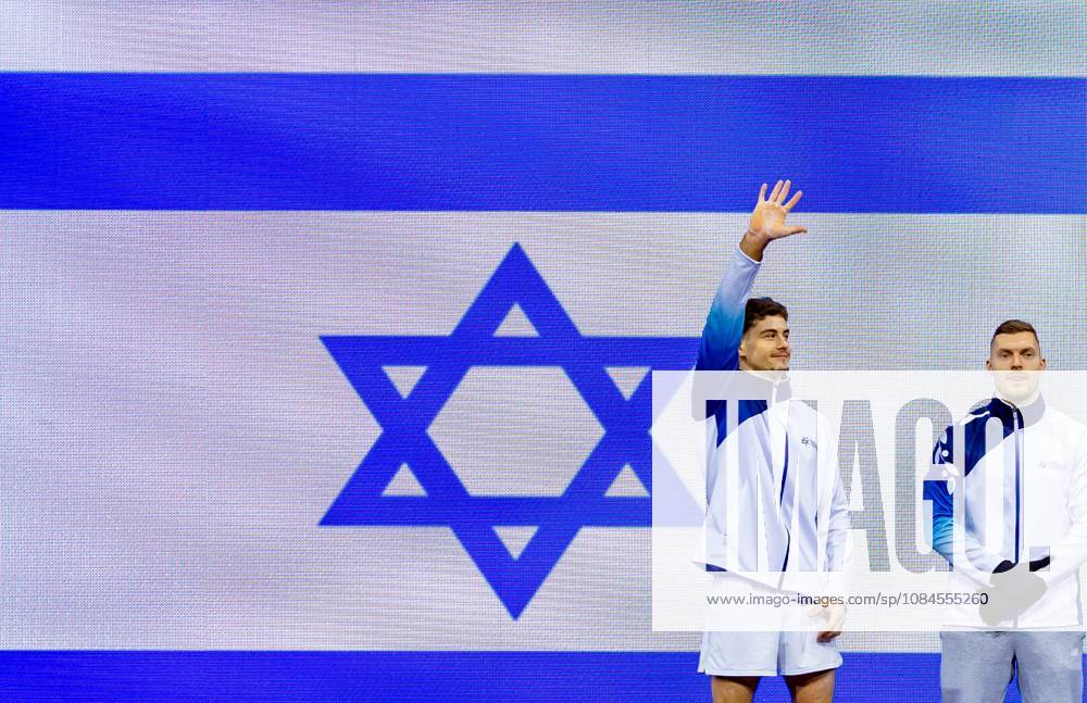 ROTTERDAM - The Israeli male gymnasts during podium training at the World Championships in Ahoy Rotterdam. IRIS VAN DEN BROEK ANP ANPxSportx IVx 572514836 originalFilename: 572514836