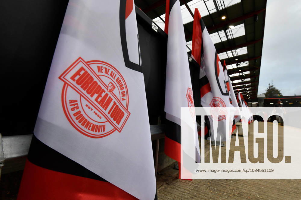 Bournemouth v Sturm Graz, Europa League AFC Bournemouth Were All Going On A European Tour flags ahead of the Europa League match between Bournemouth and Sturm Graz at the Vitality Stadium, Bournemouth, UK on 15 October 2026. Bournemouth Vitality Stadium Dorset UK Editorial use only ,