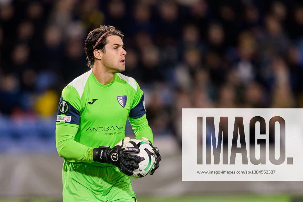 Goalkeeper Javi Diaz of Inter Club d Escaldes during the UEFA Conference League football match between Mjällby and Inter Club d Escaldes on October 15, 2026 in Helsingborg. Photo: Christoffer Borg Mattisson BILDBYRÅN COP 261 CB0562 fotboll football soccer fotball uefa conference league conference league mjällby in bbeng fotboll football soccer fotball uefa conference league conference league mjällby in bbeng