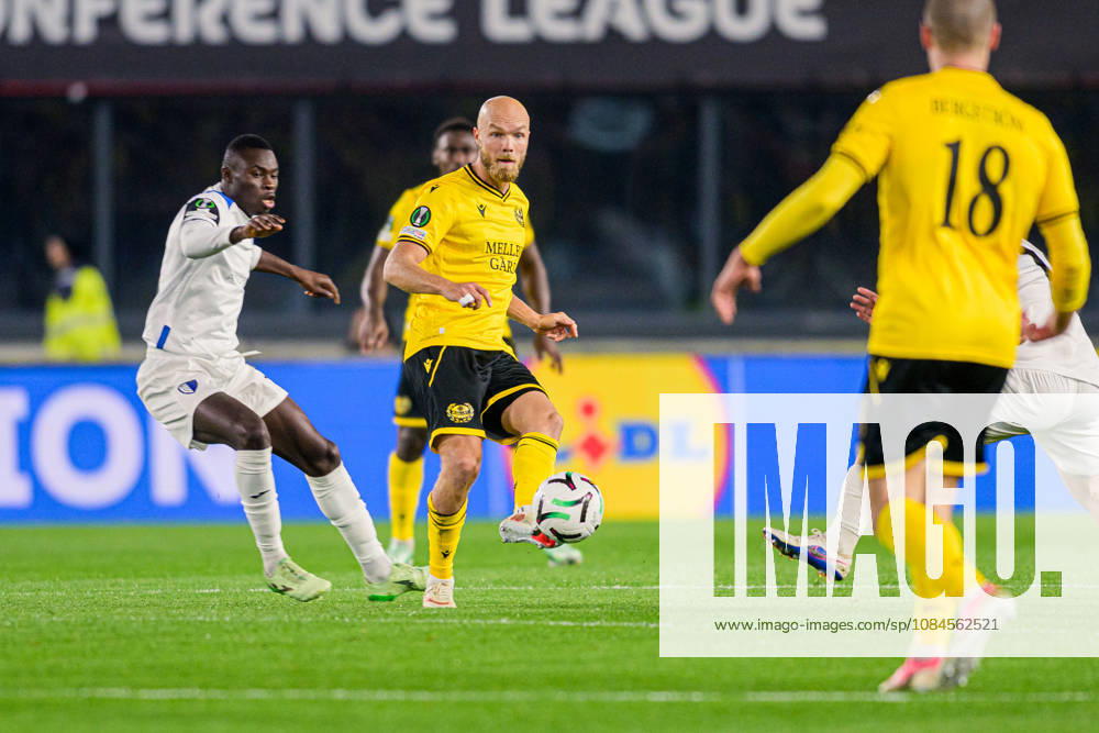 Viktor Gustafson of Mjällby during the UEFA Conference League football match between Mjällby and Inter Club d Escaldes on October 15, 2026 in Helsingborg. Photo: Christoffer Borg Mattisson BILDBYRÅN COP 261 CB0562 fotboll football soccer fotball uefa conference league conference league mjällby in bbeng fotboll football soccer fotball uefa conference league conference league mjällby in bbeng